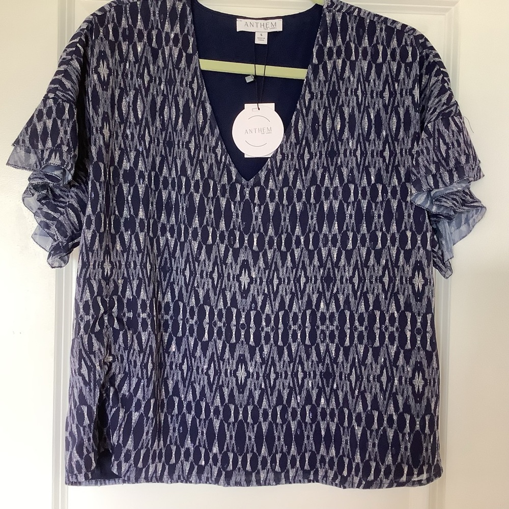 Brand New Anthem The Label Navy
Ikat Blouse - Small